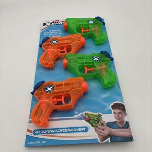 Brand New Zuru Four Pack X Shot Nano Drencher Water Guns ￼
